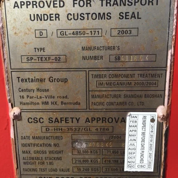 40FT USED OPEN-TOP SHIPPING CONTAINER
