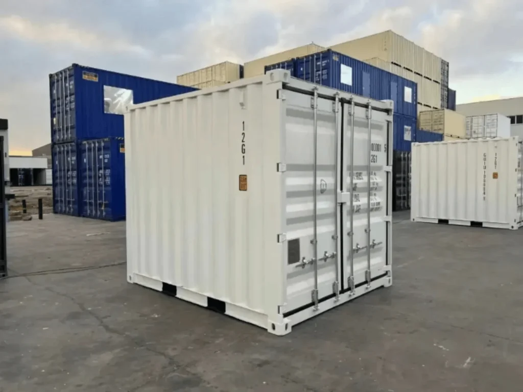 10 ft High Cube Shipping Containers White (New)